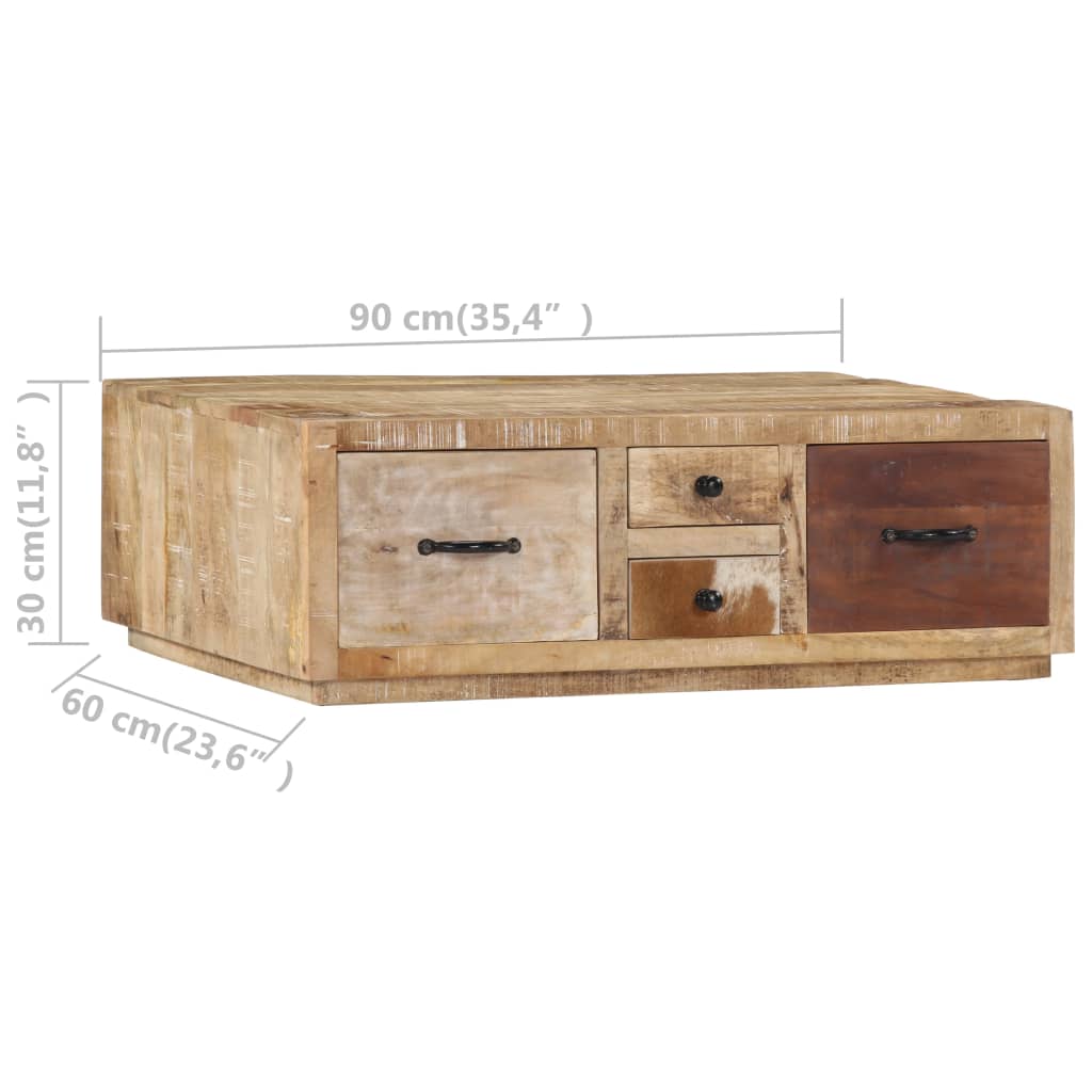 Stolić za kavu 90 x 60 x 30 cm od masivnog drva manga
