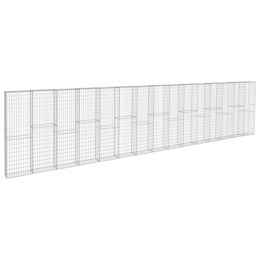 Gabionski zid s poklopcima od pocinčanog čelika 900x50x200 cm