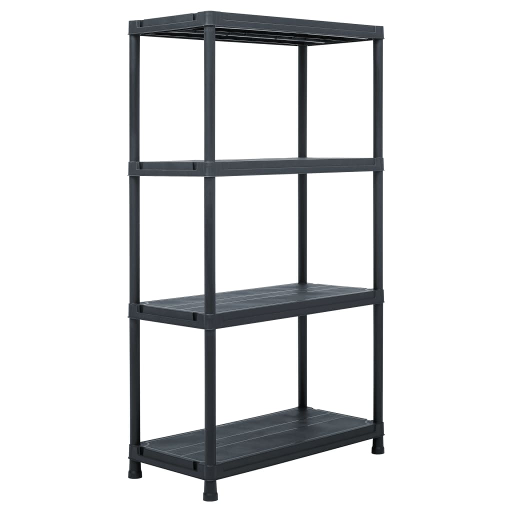 Stalci za pohranu 2 kom crni 60 x 30 x 138 cm plastični