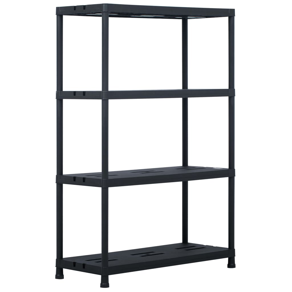Stalci za pohranu 2 kom crni 220 kg 90 x 40 x 138 cm plastični