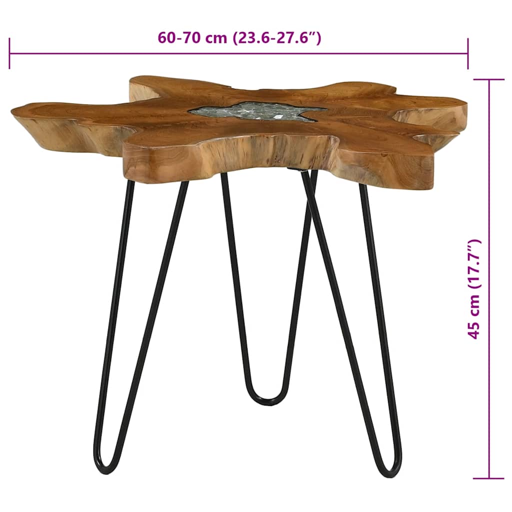 Stolić za kavu 70 x 45 cm od tikovine i poliesterske smole