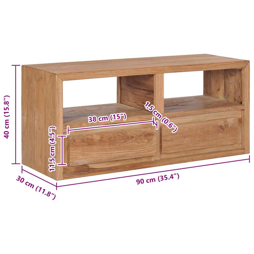 TV ormarić 90 x 30 x 40 cm od masivne tikovine