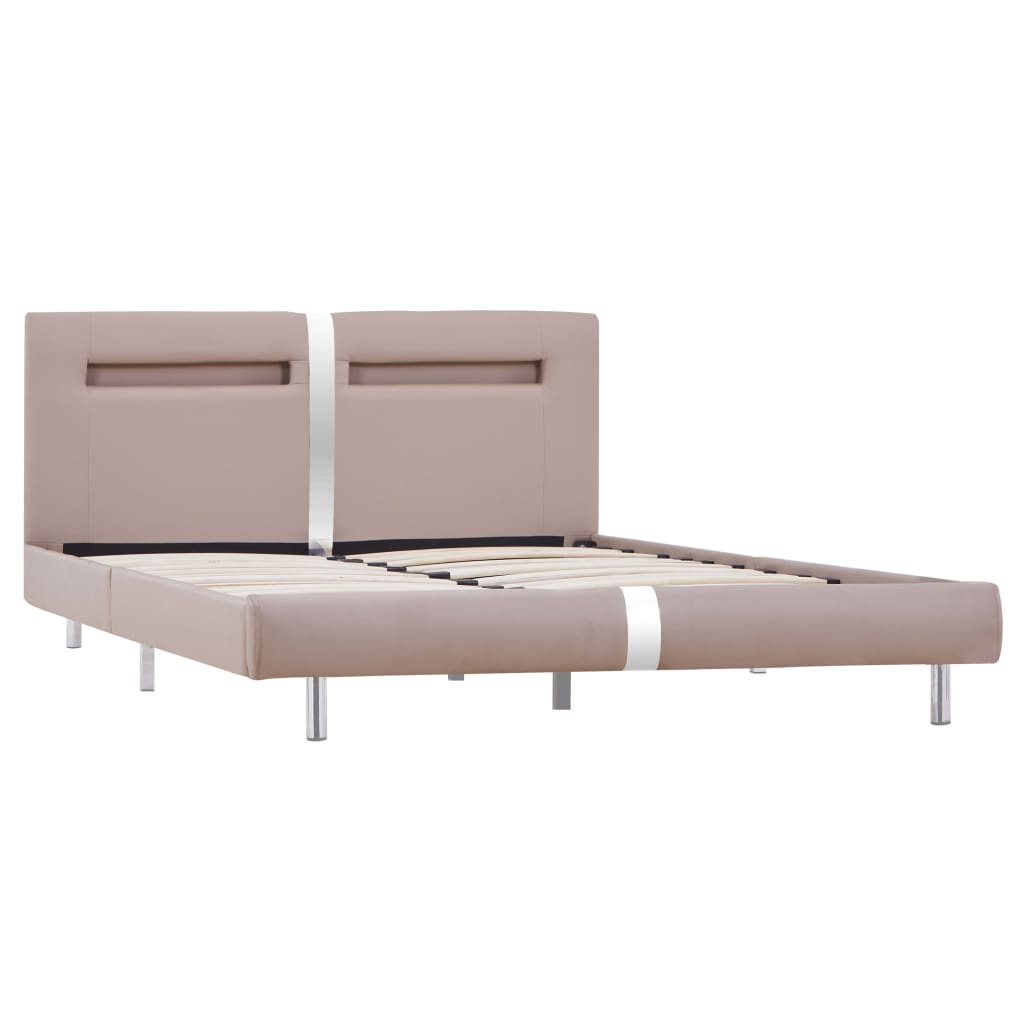 Okvir za krevet od umjetne kože LED boja cappuccina 120x200 cm