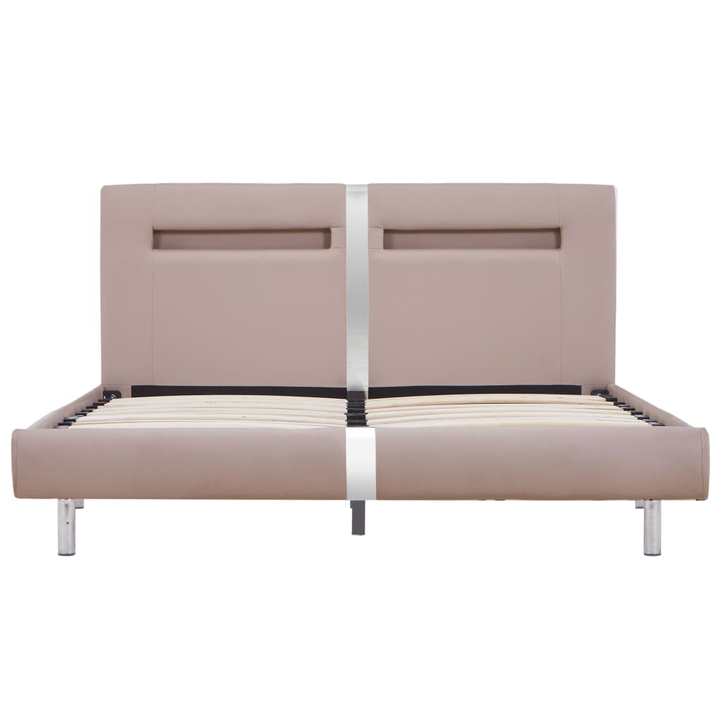 Okvir za krevet od umjetne kože LED boja cappuccina 120x200 cm