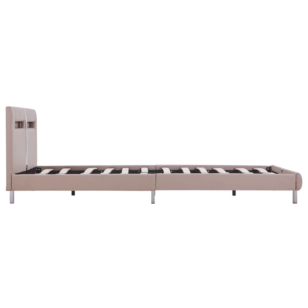 Okvir za krevet od umjetne kože LED boja cappuccina 120x200 cm