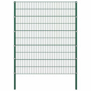 Ogradni panel sa stupovima od željeza 176,5 x 200 cm zelene boje