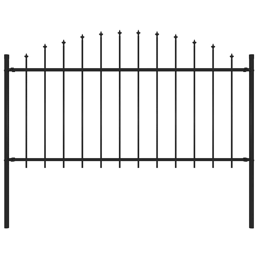 Vrtna ograda Woerden s vrhom koplja čelik 170x150 cm crna