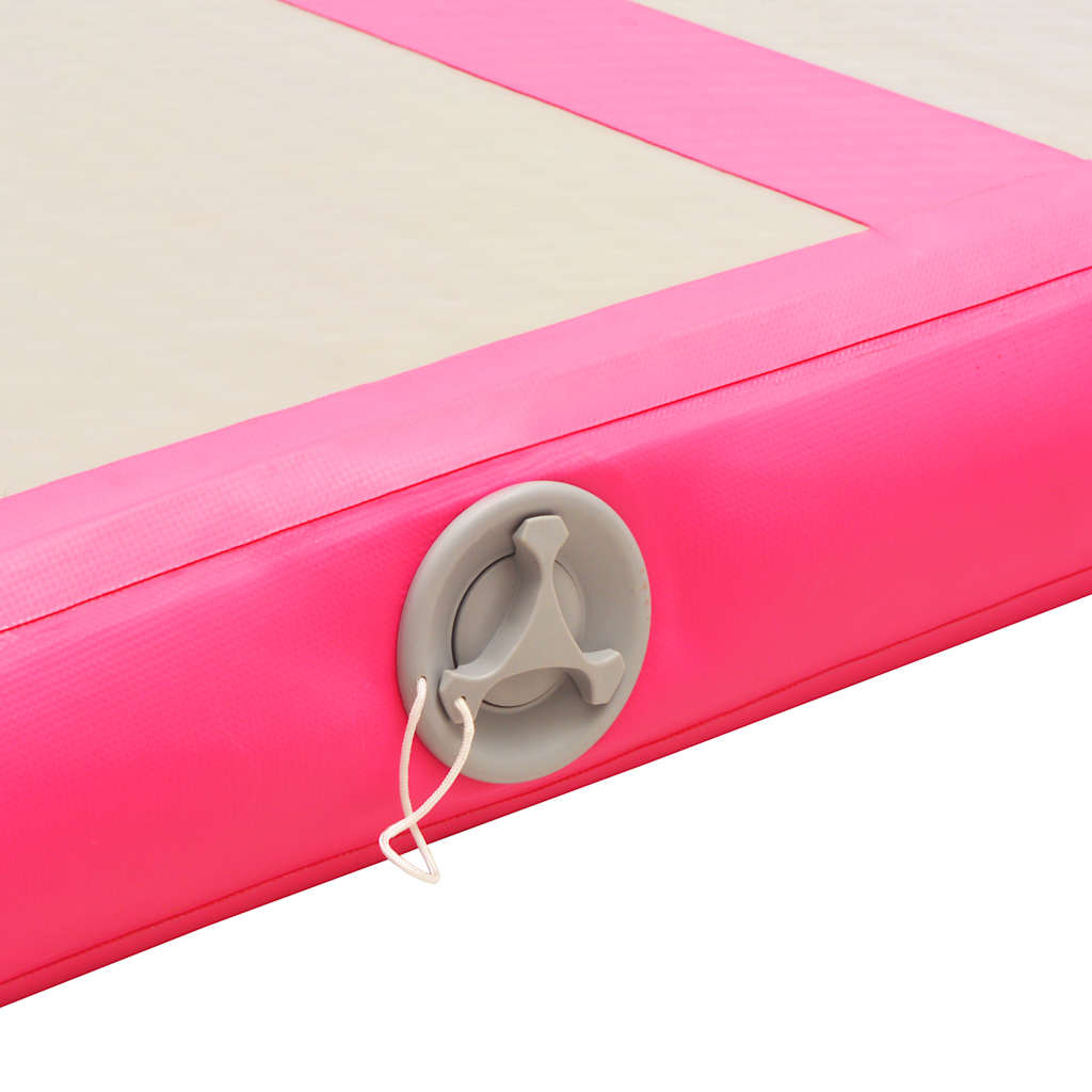 Strunjača na napuhavanje s crpkom 300 x 100 x 10 cm PVC roza