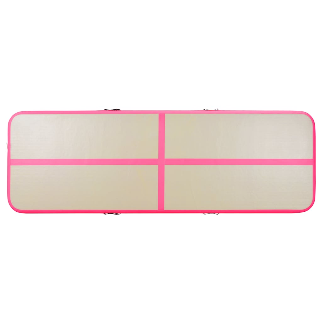 Strunjača na napuhavanje s crpkom 400 x 100 x 10 cm PVC roza
