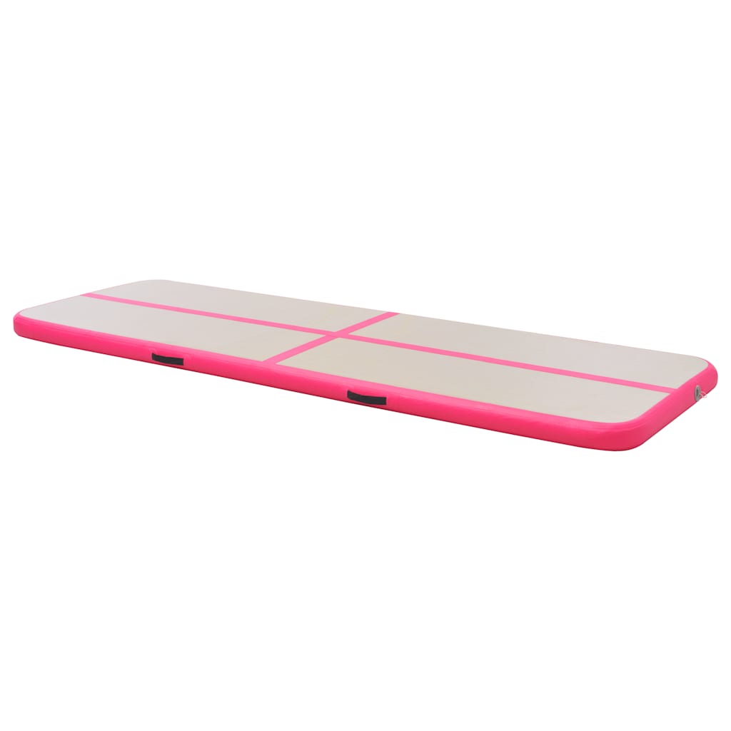 Strunjača na napuhavanje s crpkom 500 x 100 x 10 cm PVC roza