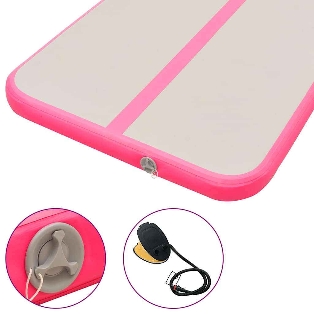 Strunjača na napuhavanje s crpkom 500 x 100 x 10 cm PVC roza