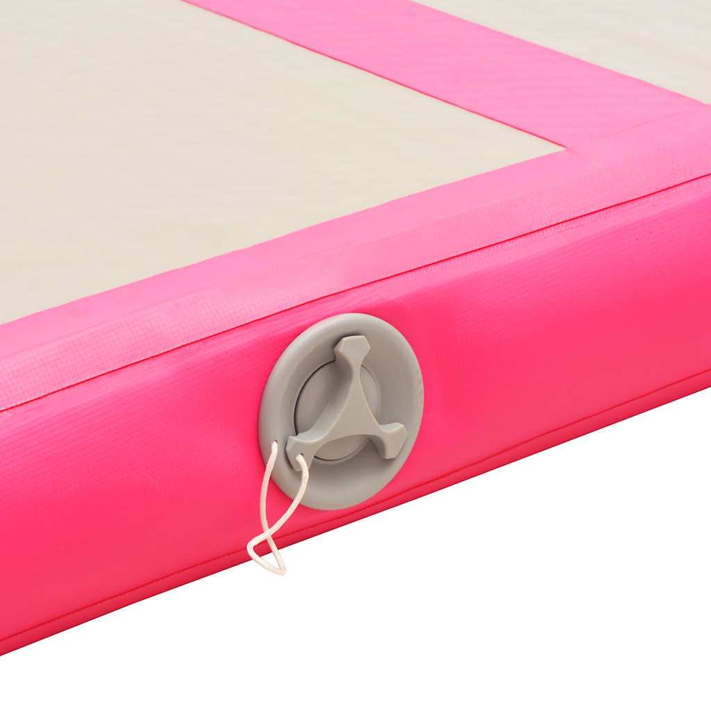 Strunjača na napuhavanje s crpkom 500 x 100 x 10 cm PVC roza