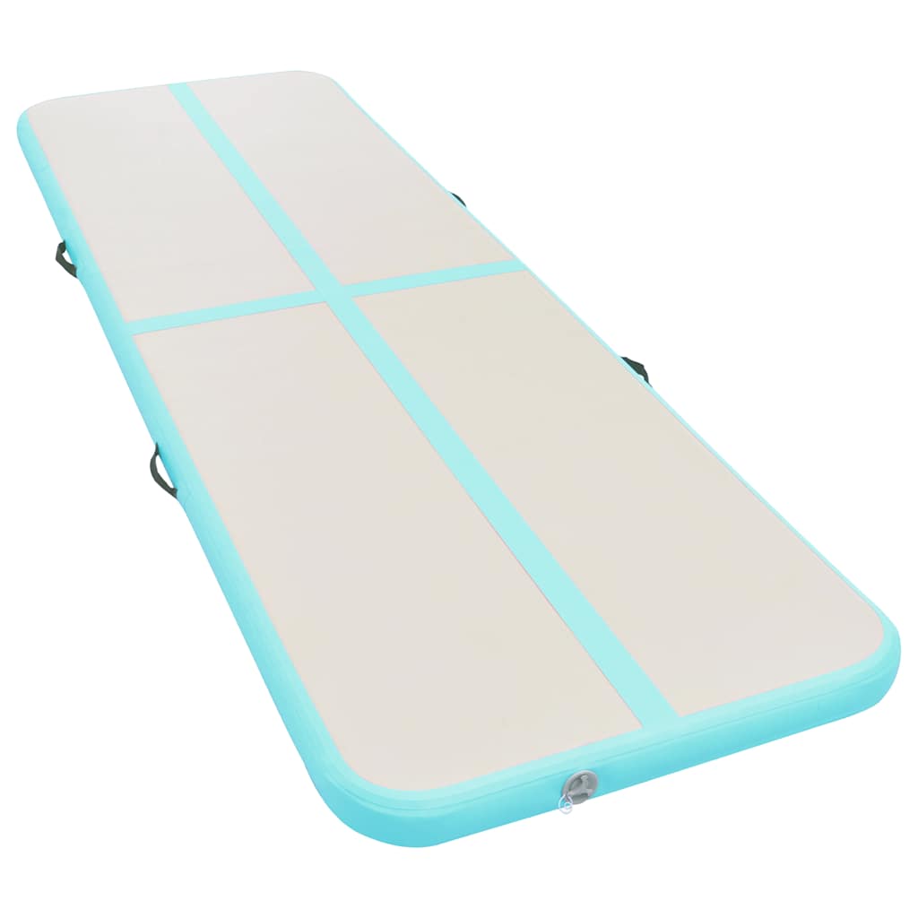 Strunjača na napuhavanje s crpkom 500 x 100 x 10 cm PVC zelena