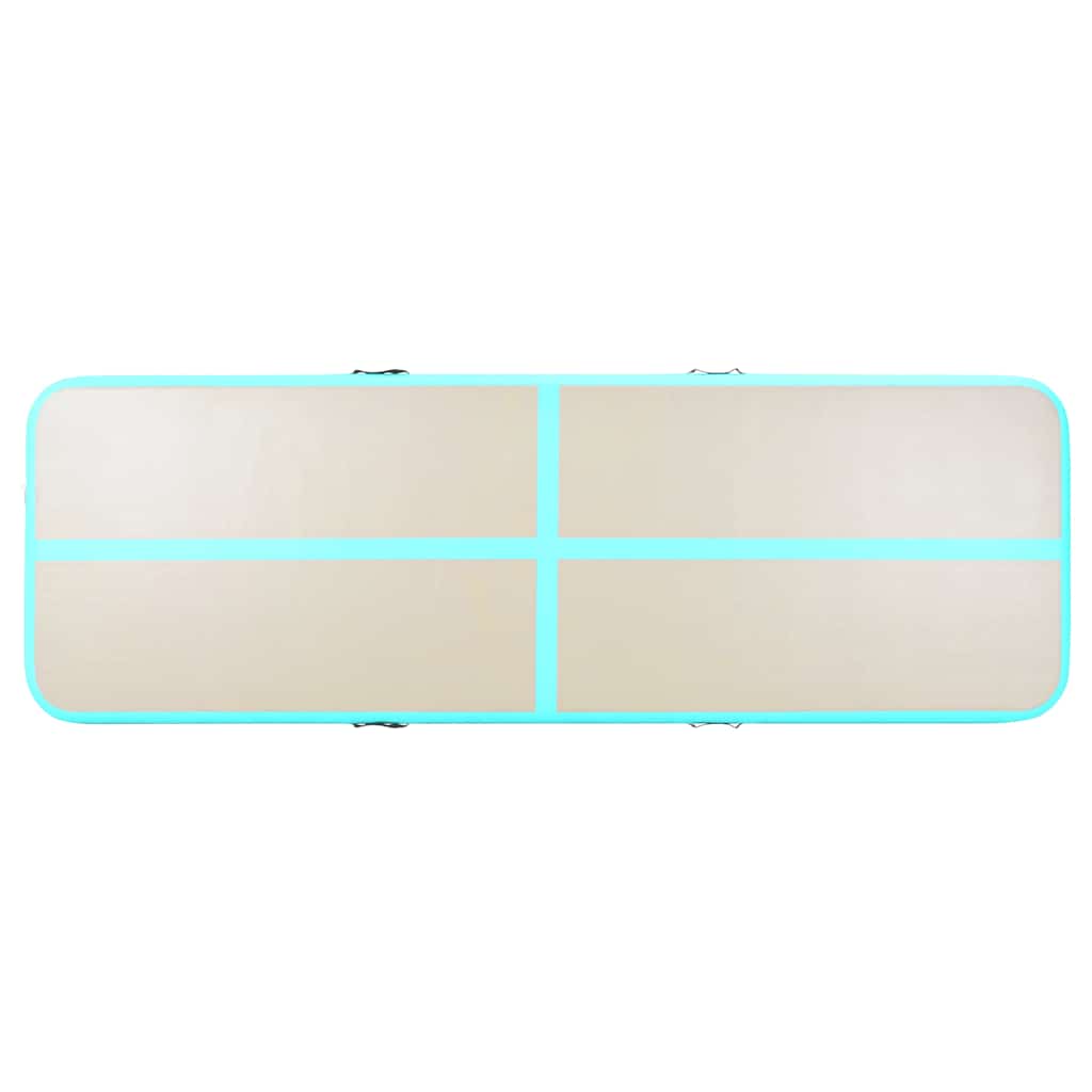 Strunjača na napuhavanje s crpkom 500 x 100 x 10 cm PVC zelena
