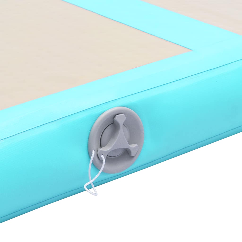 Strunjača na napuhavanje s crpkom 500 x 100 x 10 cm PVC zelena