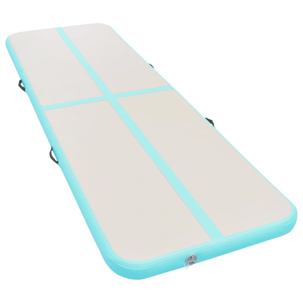 Strunjača na napuhavanje s crpkom 600 x 100 x 10 cm PVC zelena