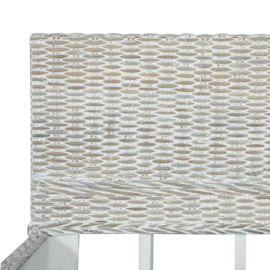 Okvir za krevet od prirodnog ratana sivi 140 x 200 cm
