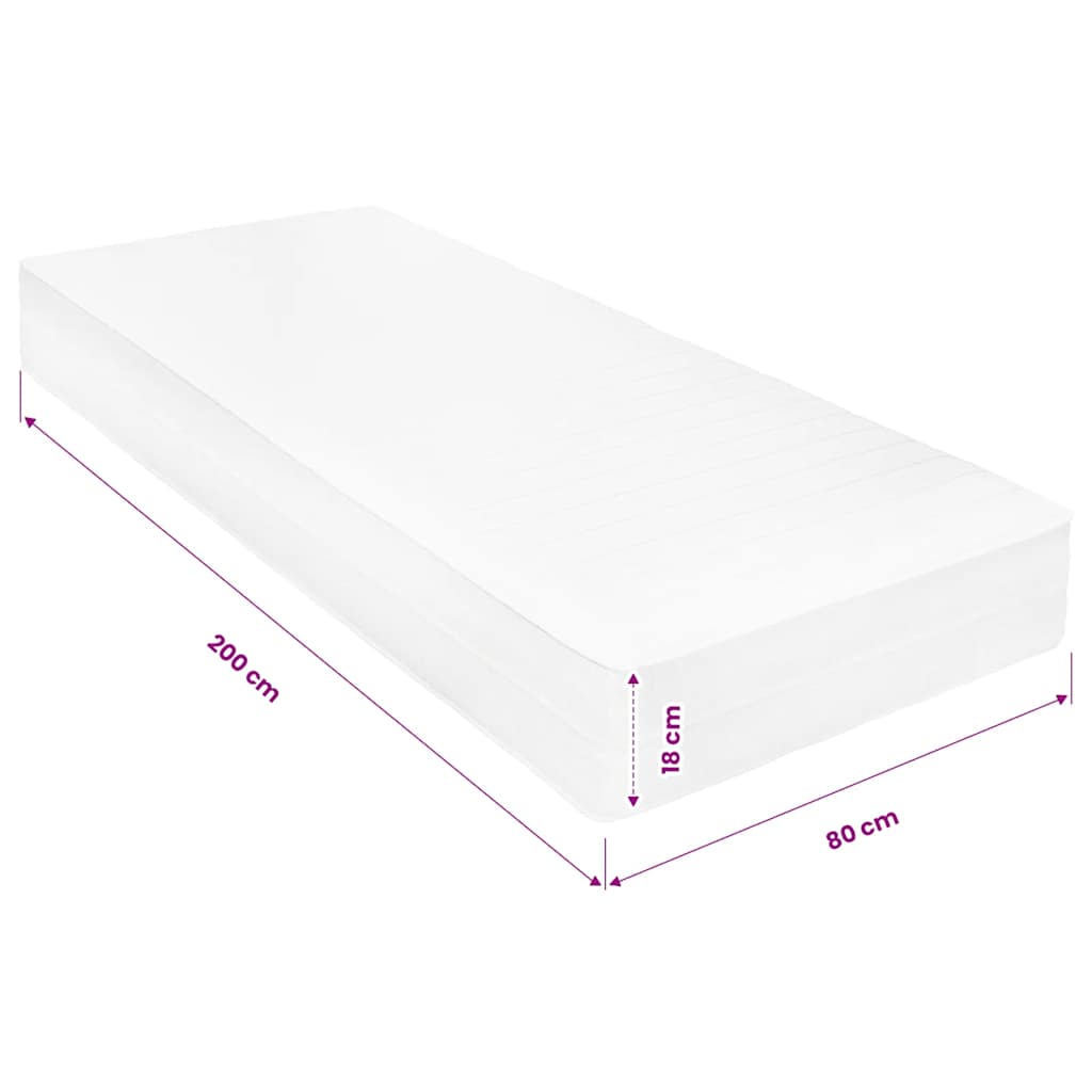 Madrac 80 x 200 cm od visco memorijske pjene 18 cm H2