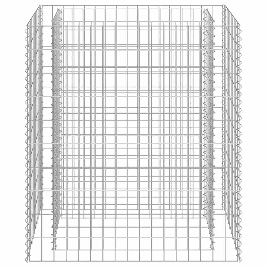 Gabionska sadilica od pocinčanog čelika 90 x 50 x 100 cm