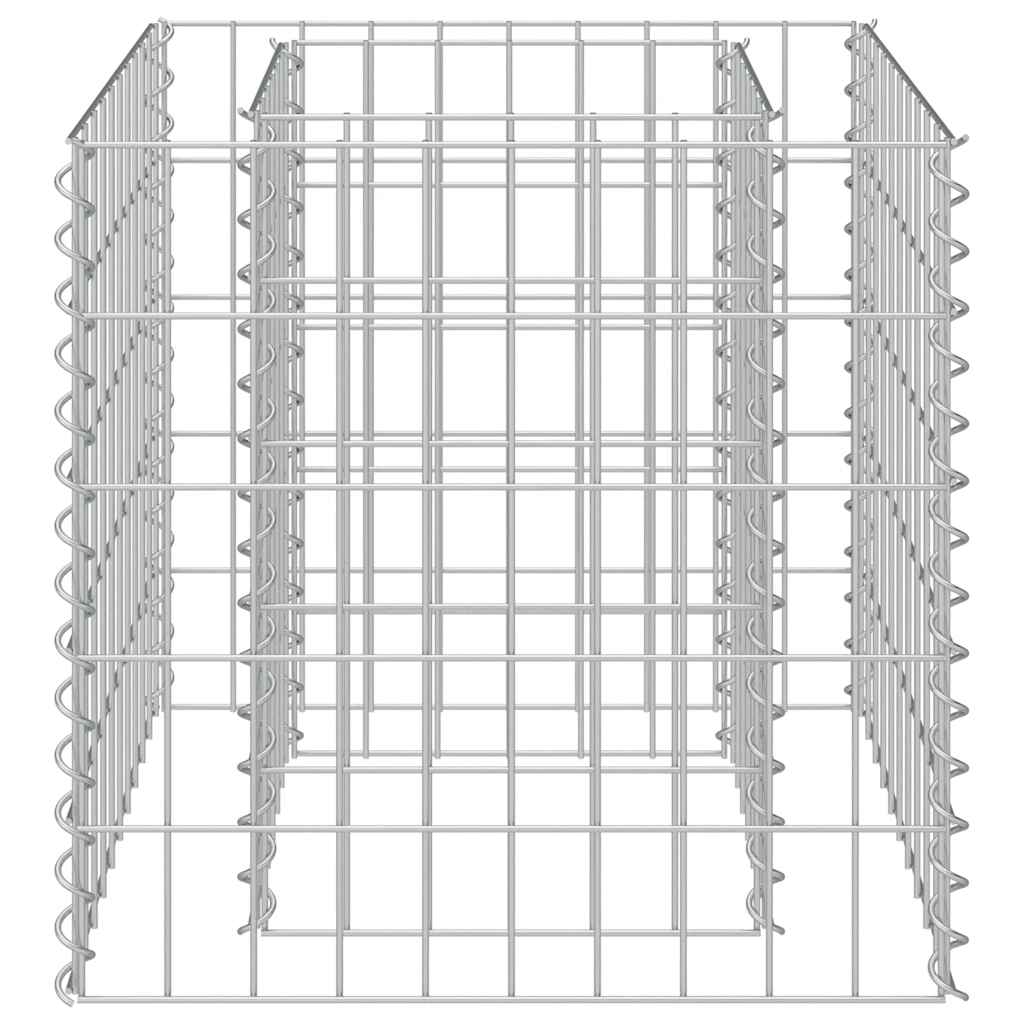 Gabionska sadilica od pocinčanog čelika 50 x 50 x 50 cm