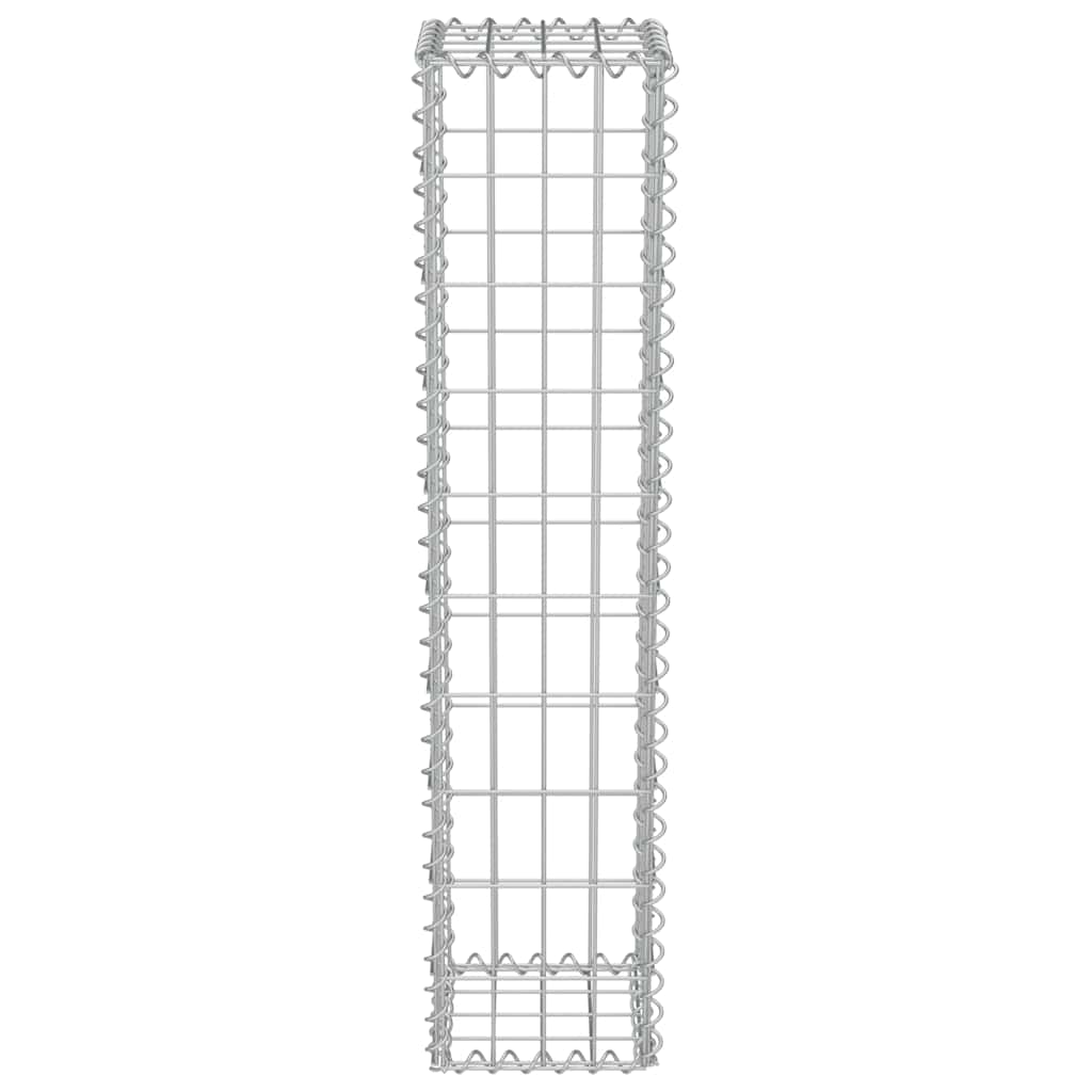 Gabionski zid s poklopcima od pocinčanog čelika 20 x 20 x 100 cm