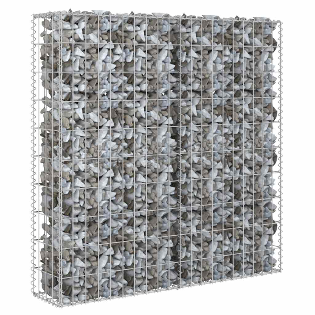 Gabionski zid s poklopcima od pocinčanog čelika 80 x 20 x 100 cm