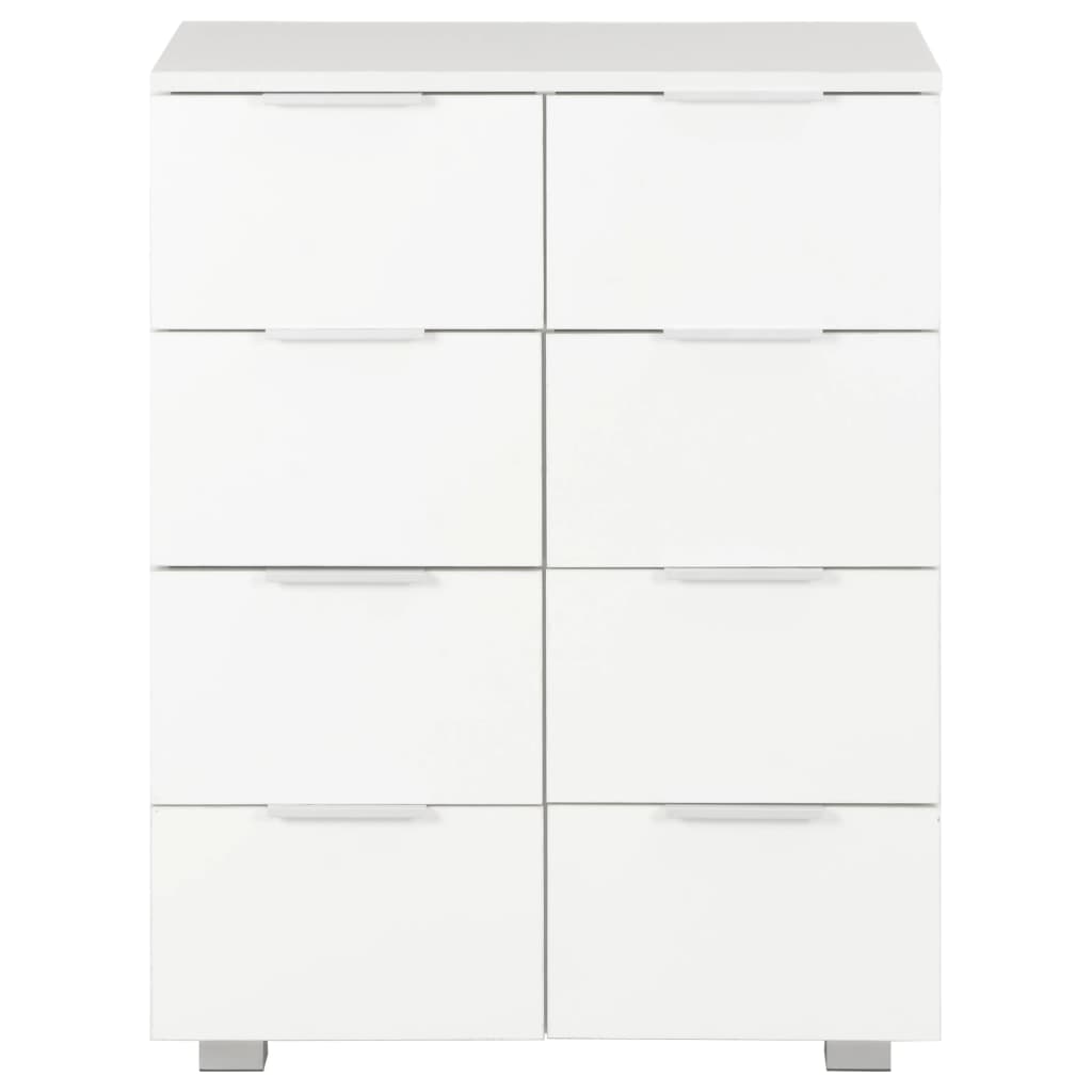 Komoda visoki sjaj bijela 60 x 35 x 80 cm od konstruiranog drva