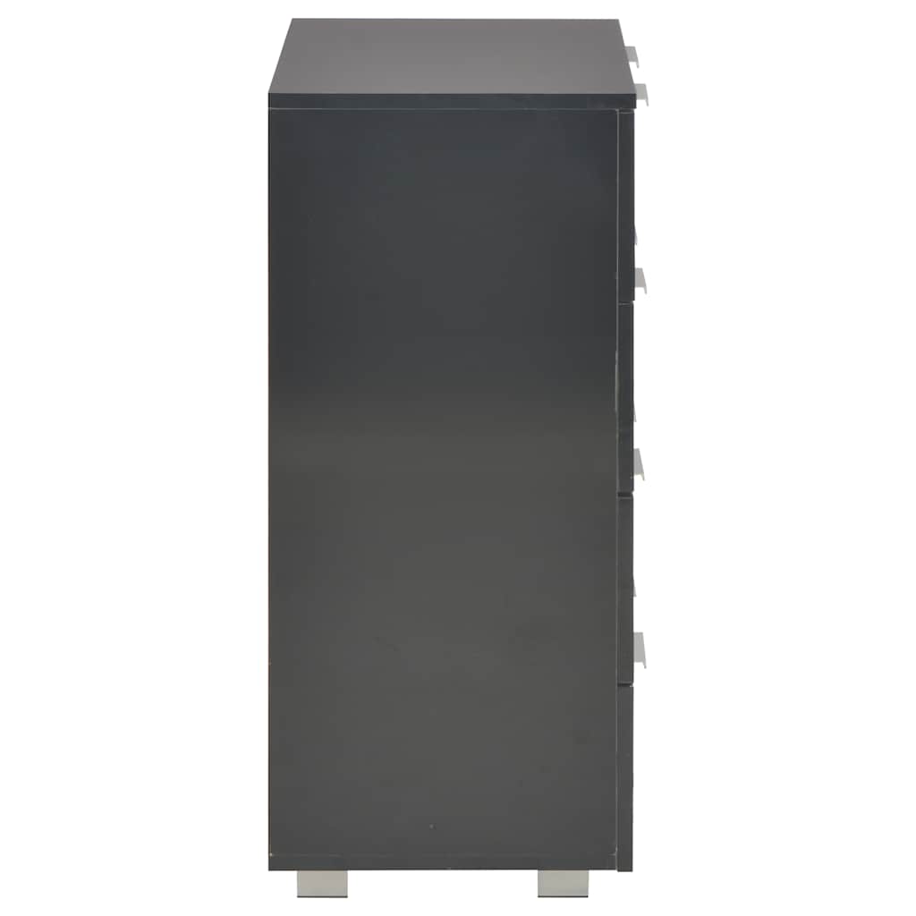 Komoda visoki sjaj crna 60 x 35 x 80 cm od konstruiranog drva