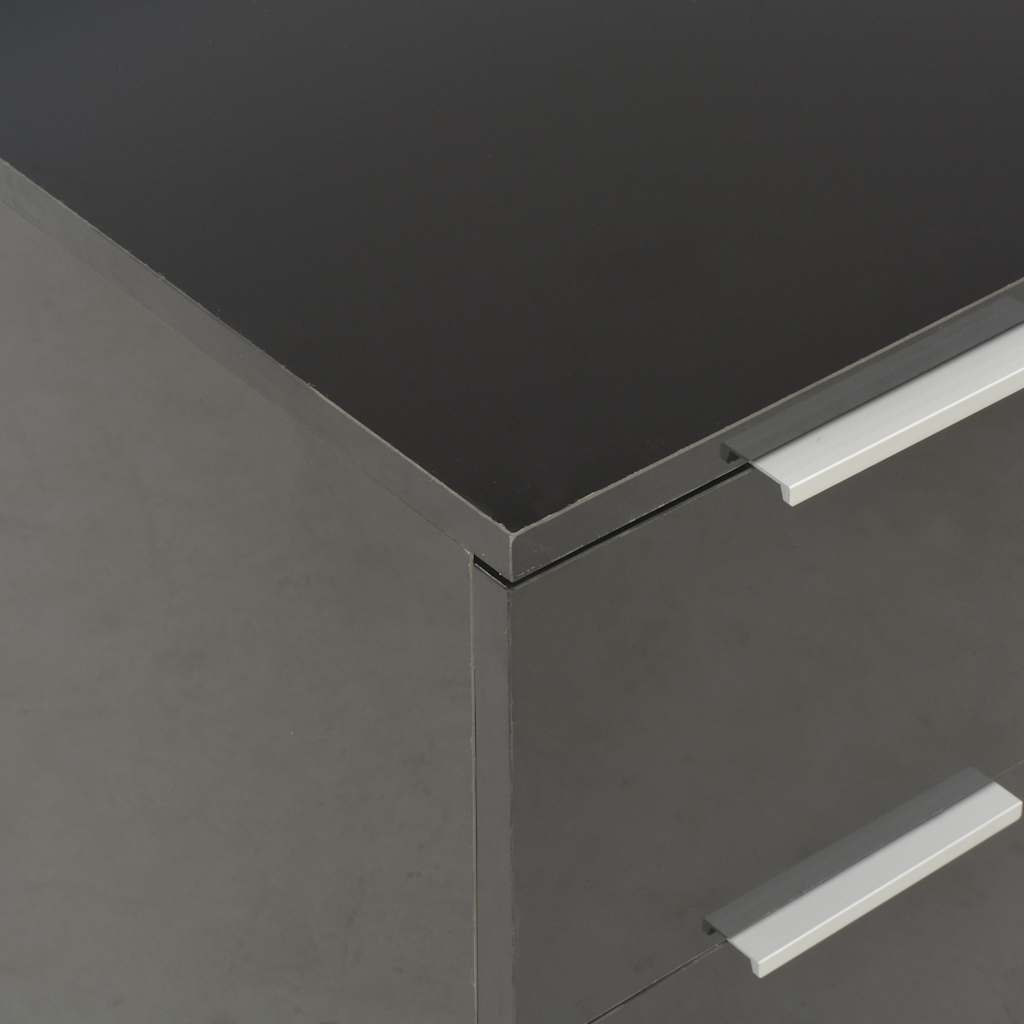 Komoda visoki sjaj crna 60 x 35 x 80 cm od konstruiranog drva