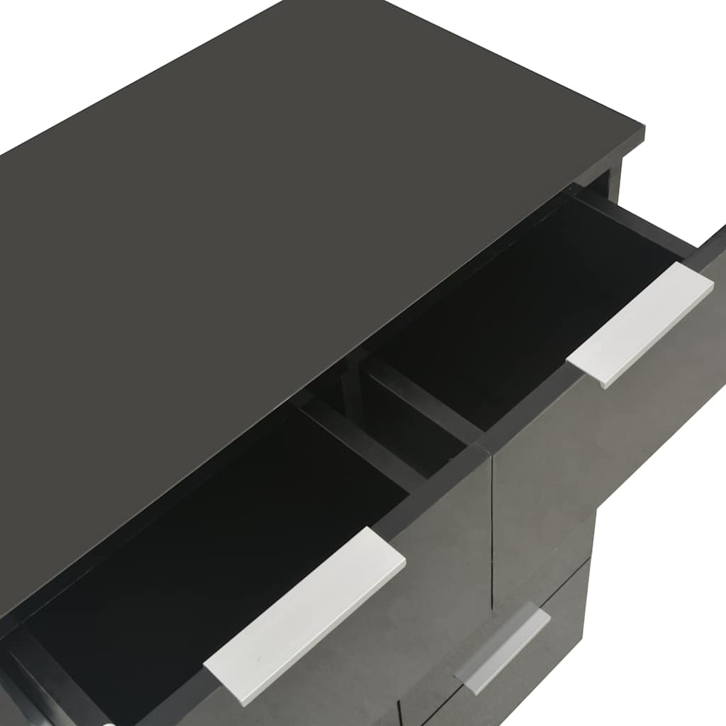 Komoda visoki sjaj crna 60 x 35 x 80 cm od konstruiranog drva
