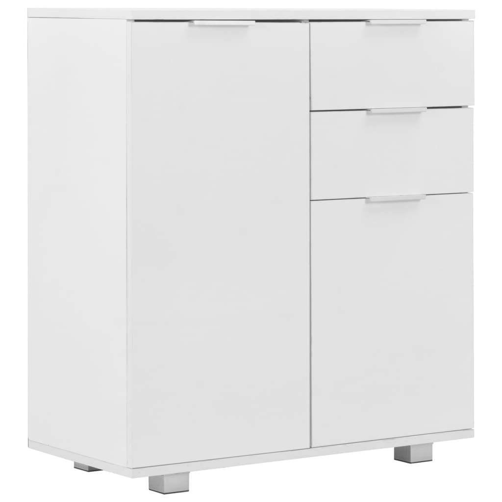 Komoda visoki sjaj bijela 71 x 35 x 80 cm od konstruiranog drva