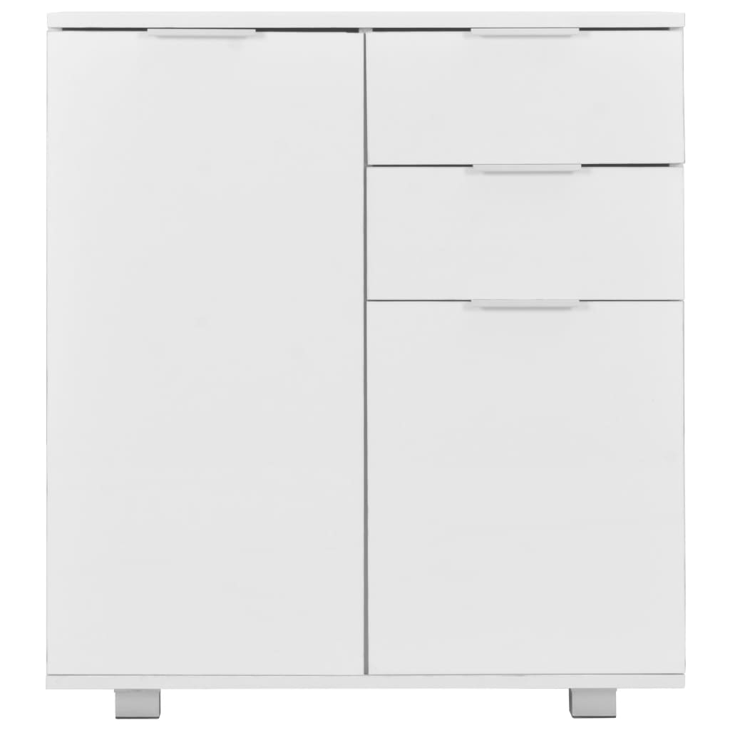 Komoda visoki sjaj bijela 71 x 35 x 80 cm od konstruiranog drva