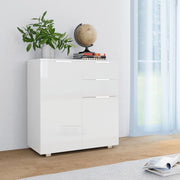 Komoda visoki sjaj bijela 71 x 35 x 80 cm od konstruiranog drva