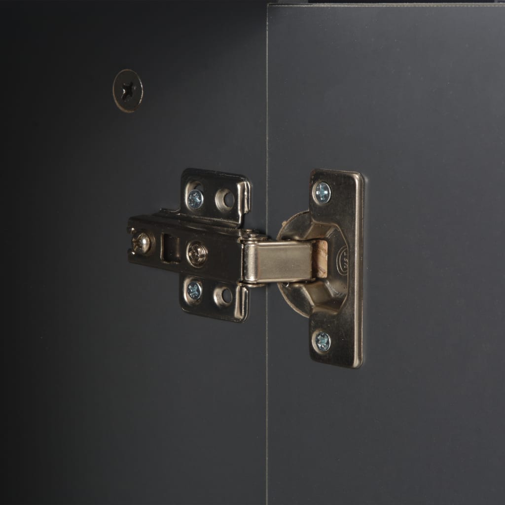 Komoda visoki sjaj siva 71x35x80 cm od konstruiranog drva
