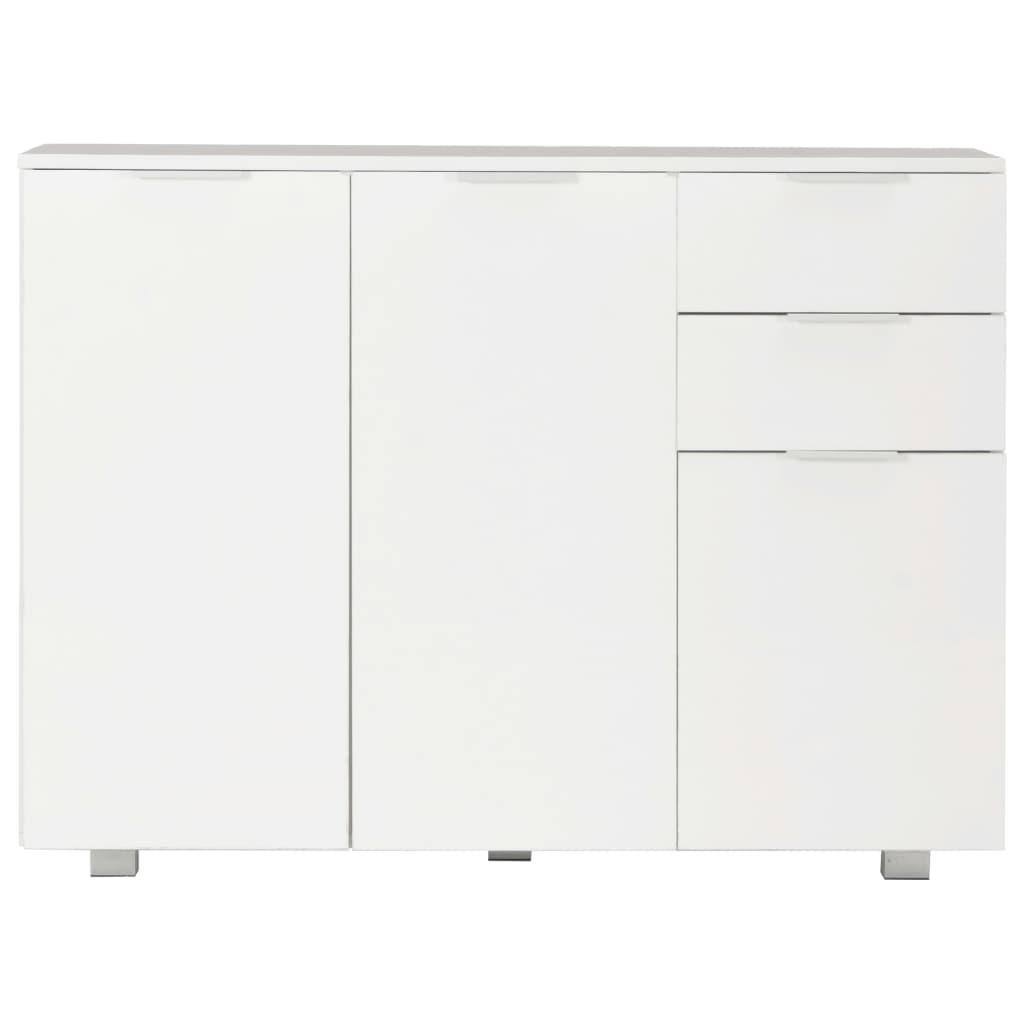 Komoda visoki sjaj bijela 107x35x80,5 cm
