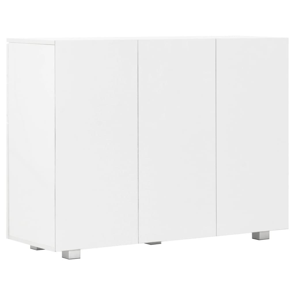 Komoda visoki sjaj bijela 107x35x80,5 cm