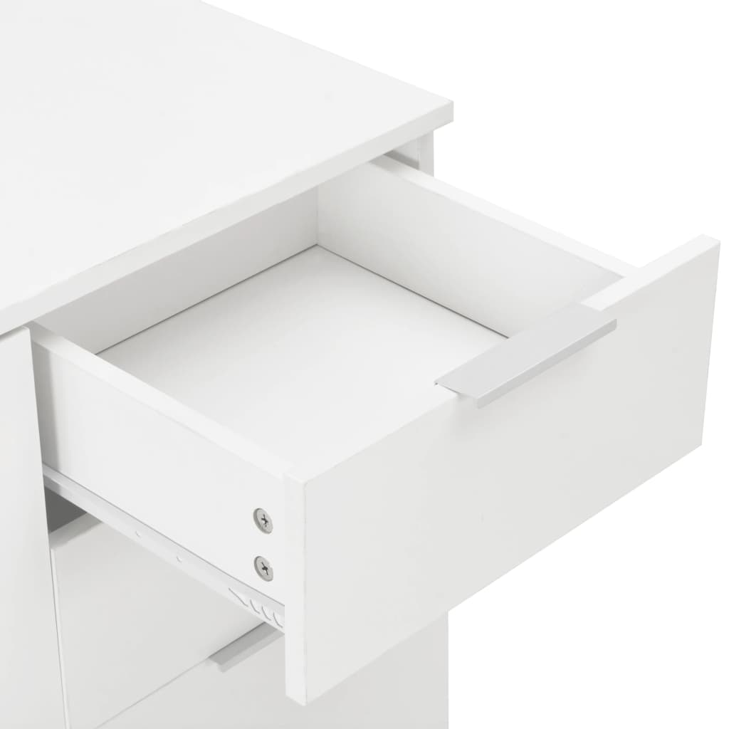 Komoda visoki sjaj bijela 107x35x80,5 cm