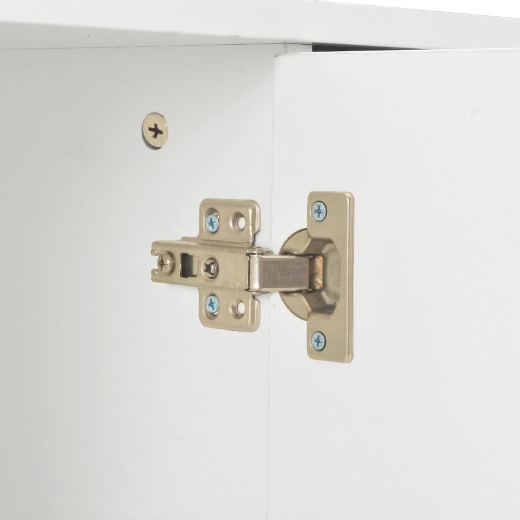 Komoda visoki sjaj bijela 107x35x80,5 cm