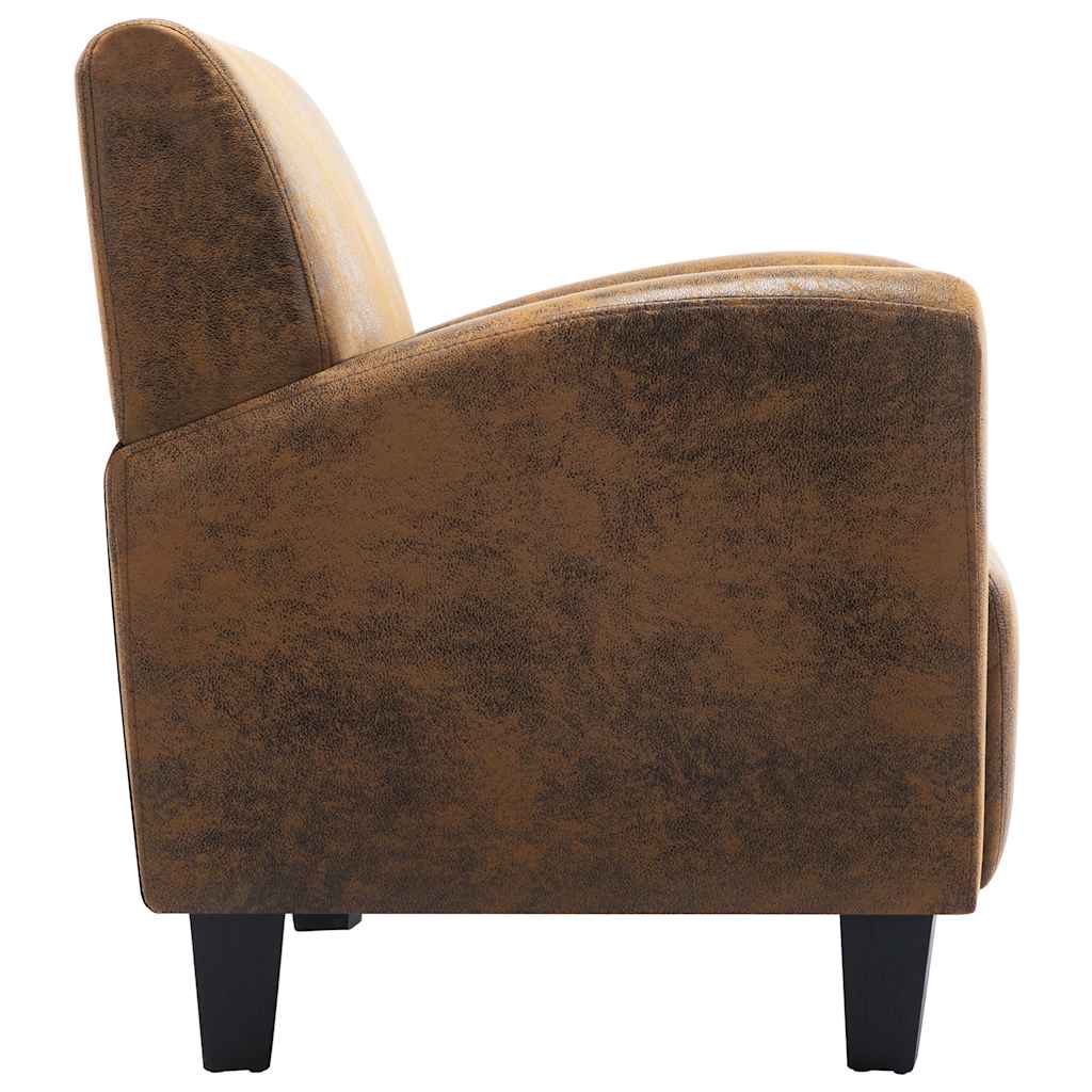 Sofa fotelja smeđa 70x69x72 cm umjetna koža brušena koža