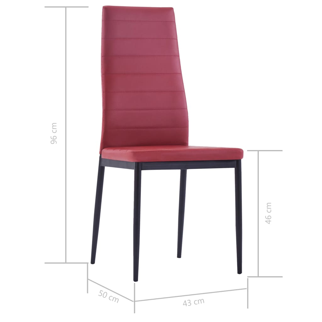 Petodijelni blagovaonski set crvena boja vina