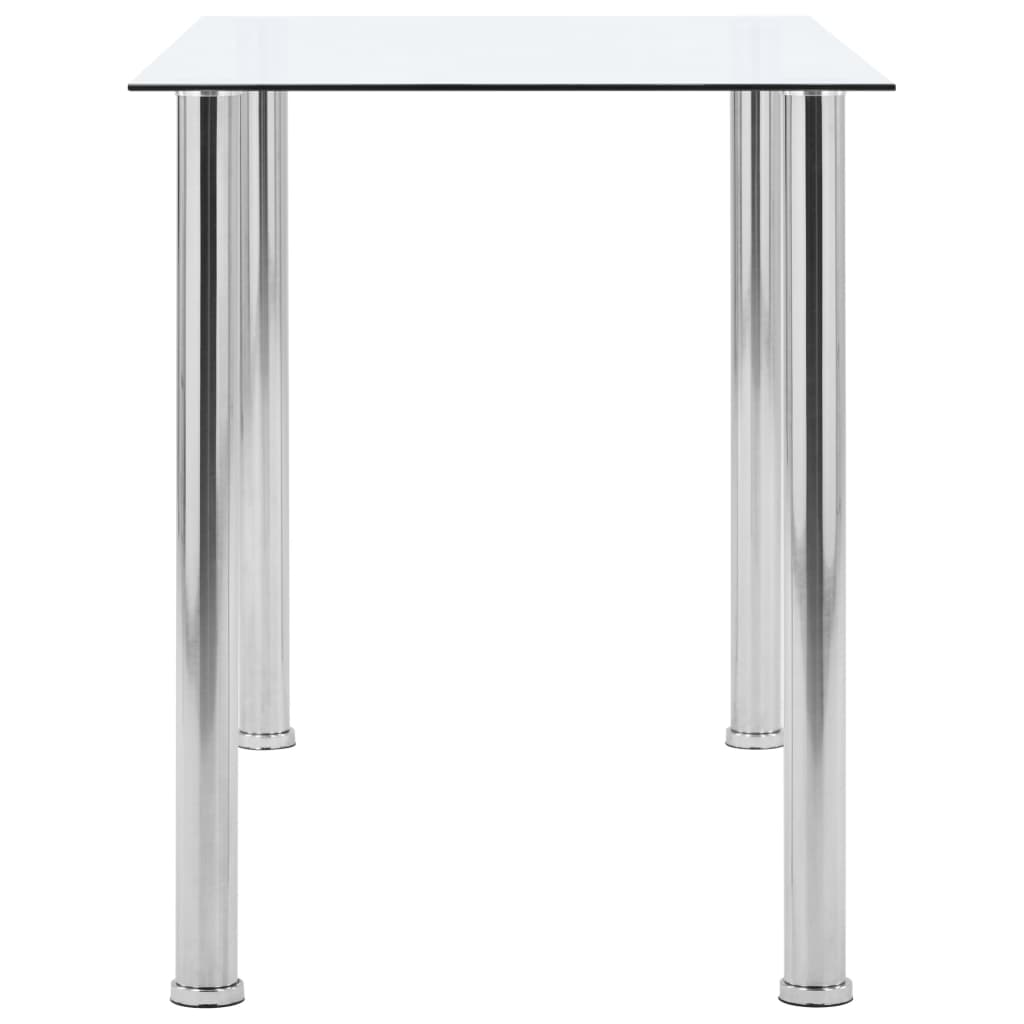Blagovaonski stol prozirni 120 x 60 x 75 cm od kaljenog stakla