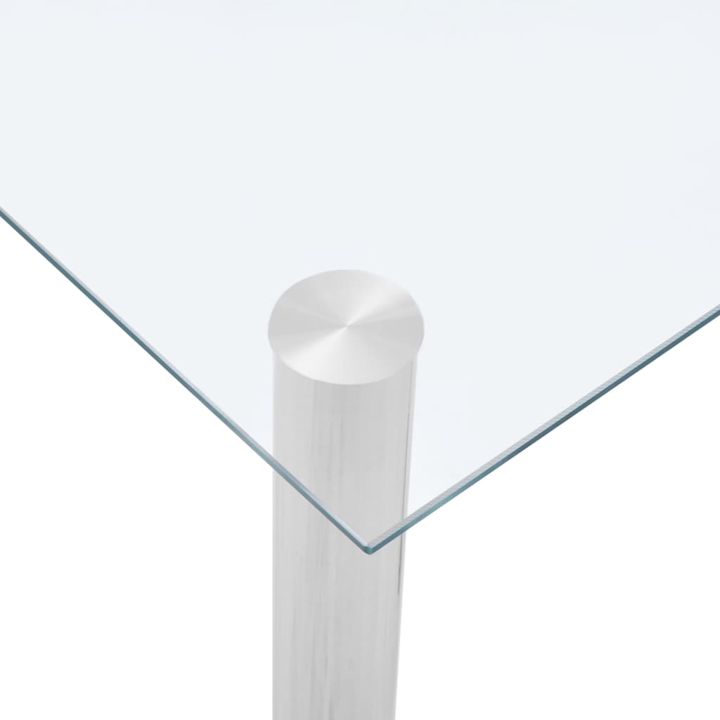 Blagovaonski stol prozirni 120 x 60 x 75 cm od kaljenog stakla