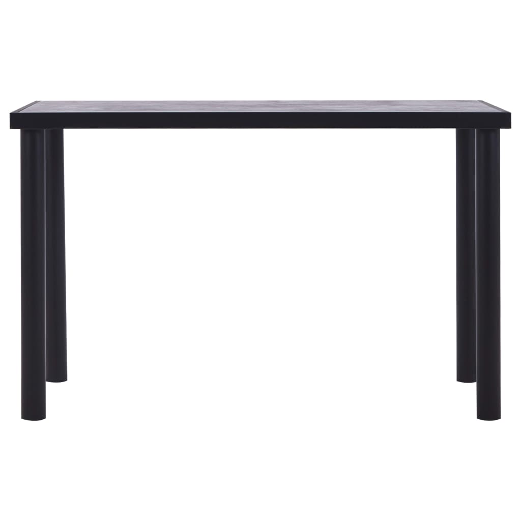 Blagovaonski stol crni i siva boja betona 120 x 60 x 75 MDF
