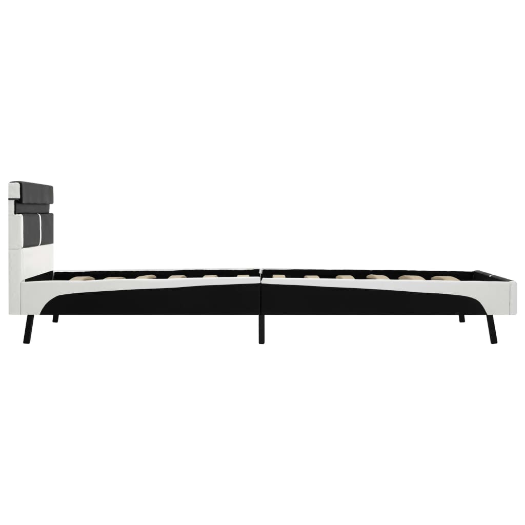 Okvir za krevet od umjetne kože s LED svjetlom crni 90 x 200 cm