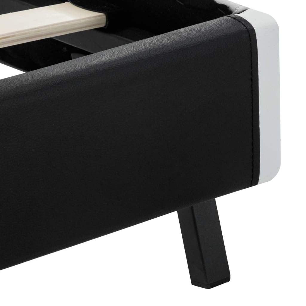 Okvir za krevet od umjetne kože s LED svjetlom crni 90 x 200 cm