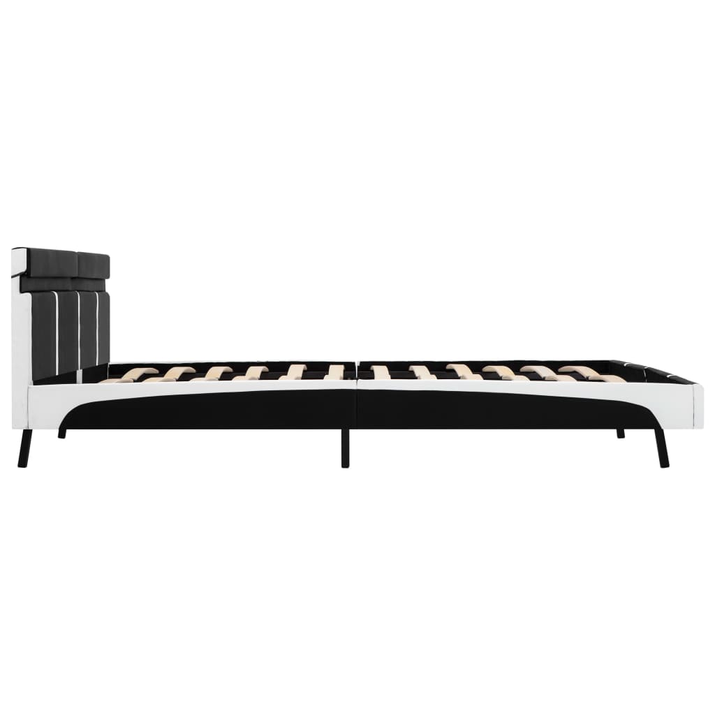 Okvir za krevet od umjetne kože s LED svjetlom crni 180x200 cm