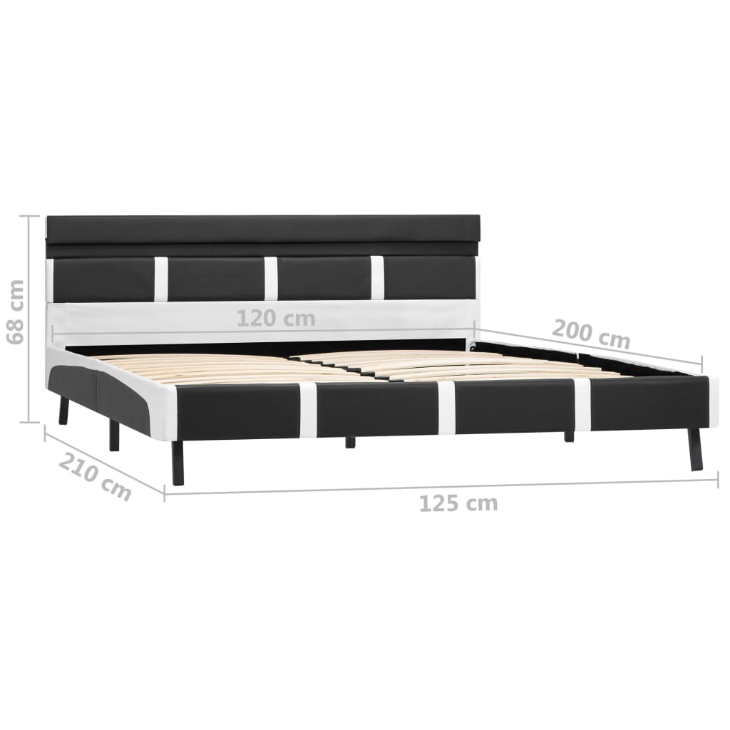 Okvir za krevet od umjetne kože s LED svjetlom sivi 120x200 cm