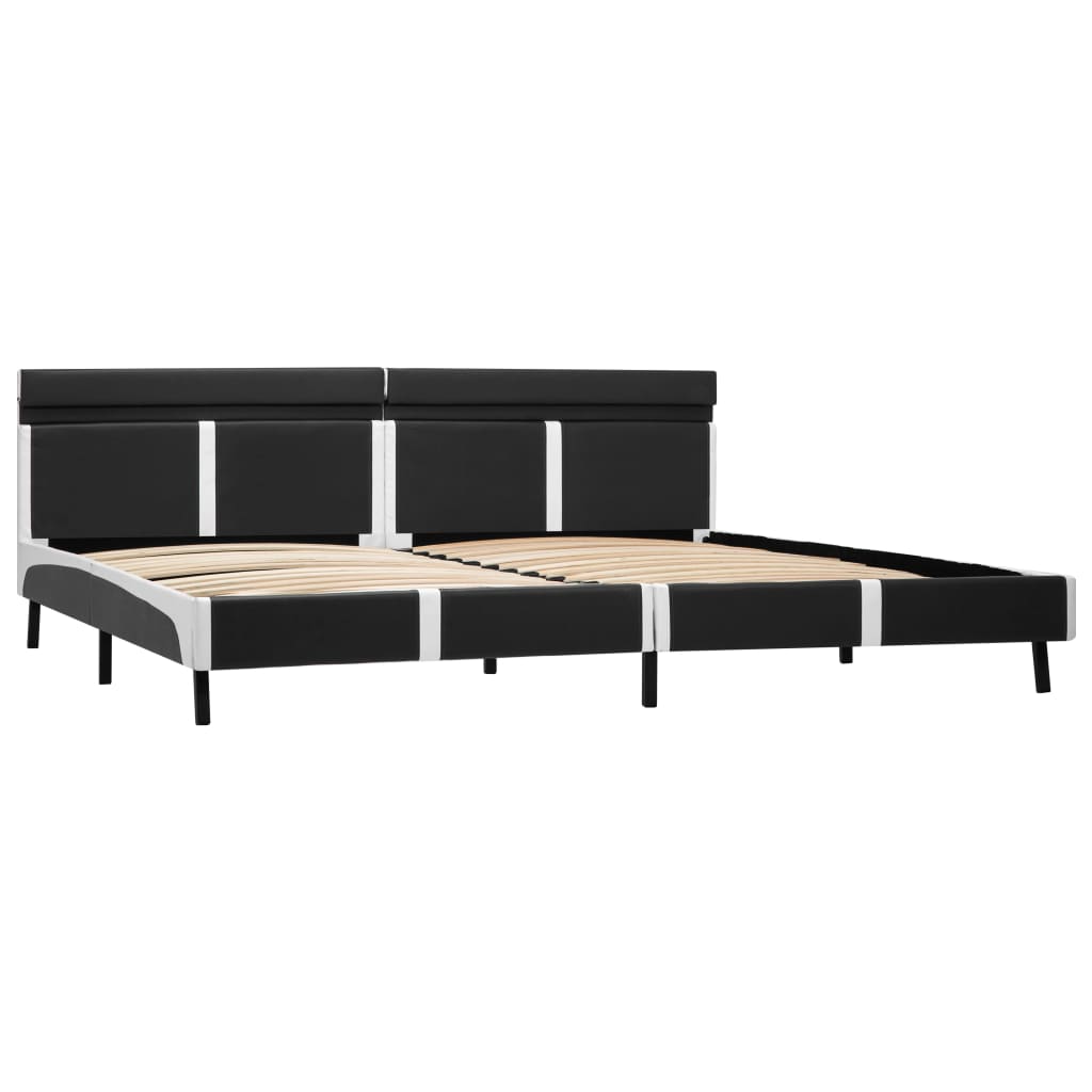 Okvir za krevet od umjetne kože s LED svjetlom sivi 180x200 cm