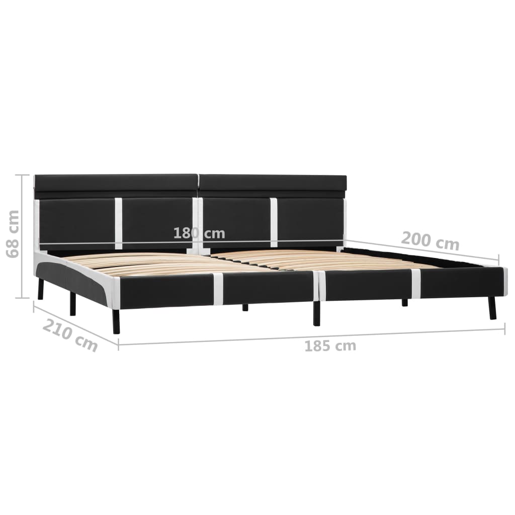 Okvir za krevet od umjetne kože s LED svjetlom sivi 180x200 cm