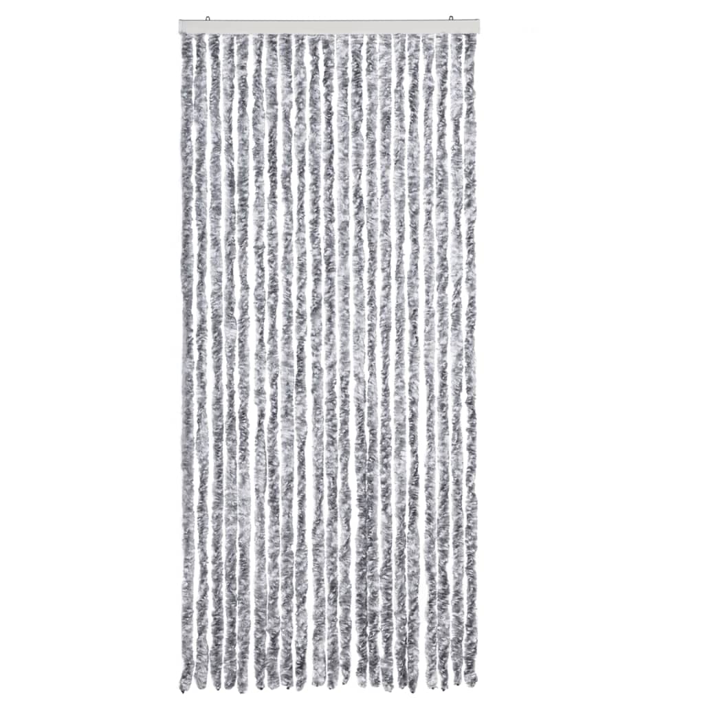 Zastor protiv insekata sivo-bijeli 90 x 220 cm šenil